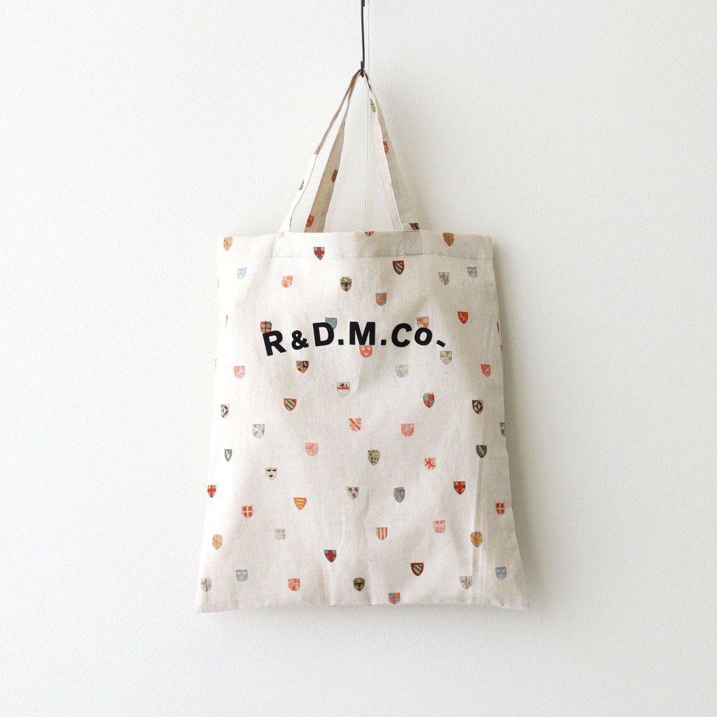 R&D.M.Co- アールアンドディーエムコー C/L COAT OG ARMS TOTE BAG NO.7498 C/L COAT OF ARMS TOTE BAG BAG #Flax [no.7498] – DOKODO