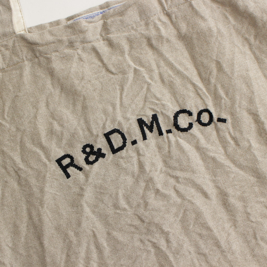 R&D.M.Co- EMBROIDERY TOTE BAG #BEIGE × BLACK [no.6558]