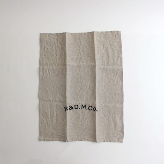 R&D.M.Co- EMBROIDERY KITCHEN CLOTH #BEIGE × BLACK [no.6557]