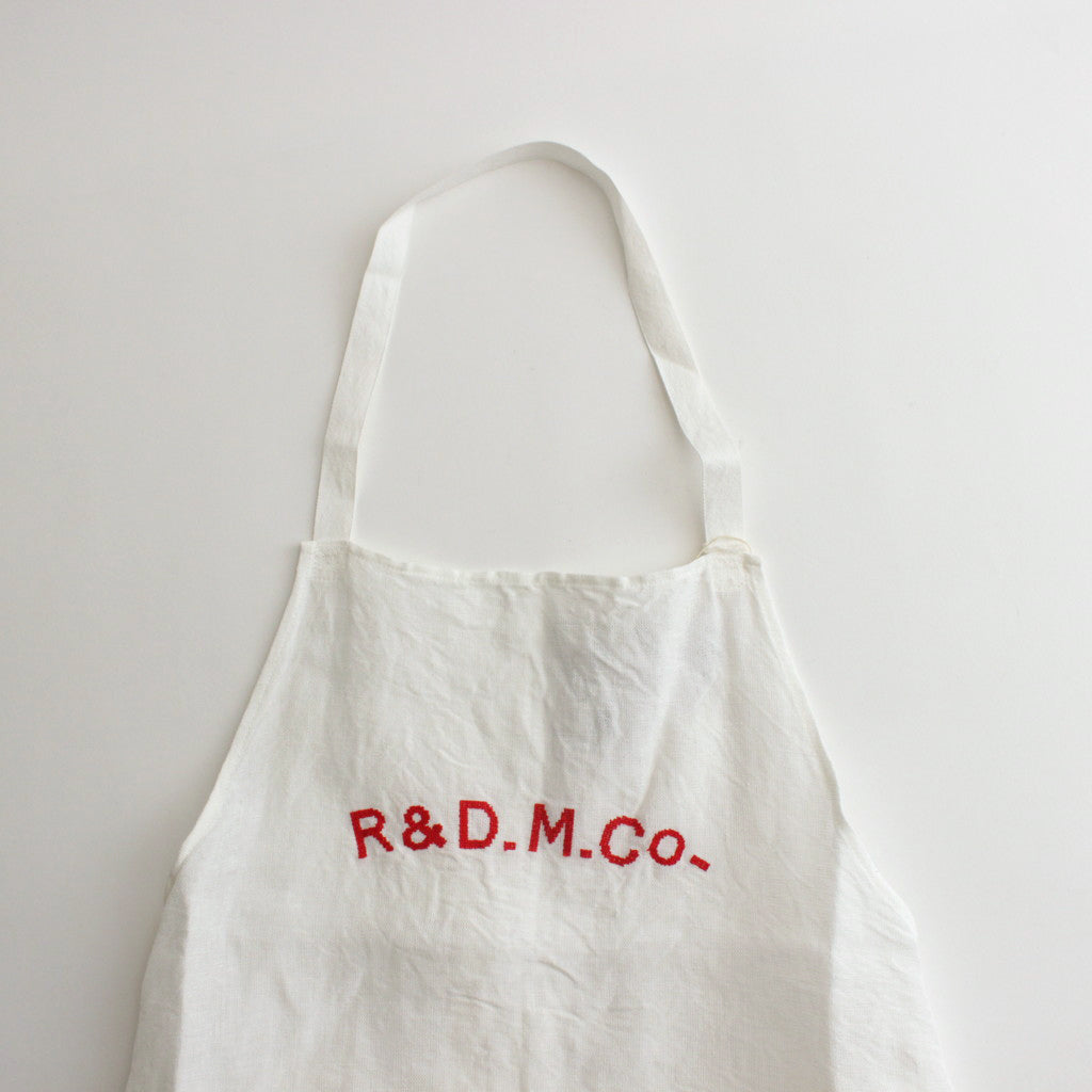 R&D.M.Co- EMBROIDERY APRON #WHITE × RED [no.6559]