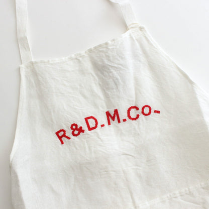 R&D.M.Co- EMBROIDERY APRON #WHITE × RED [no.6559]