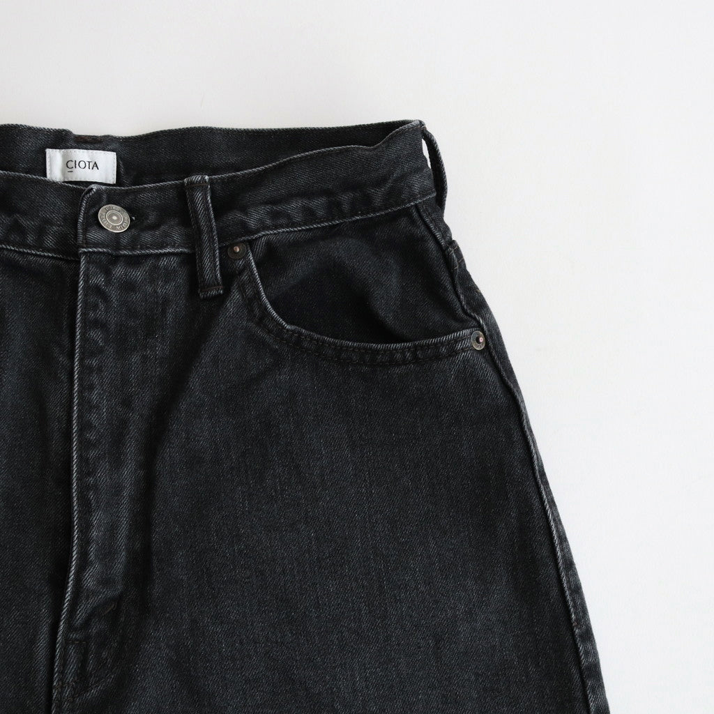 High-rise 5 Pocket Pants (13.5oz) #Medium Black [NPTL-5HI-MBK]