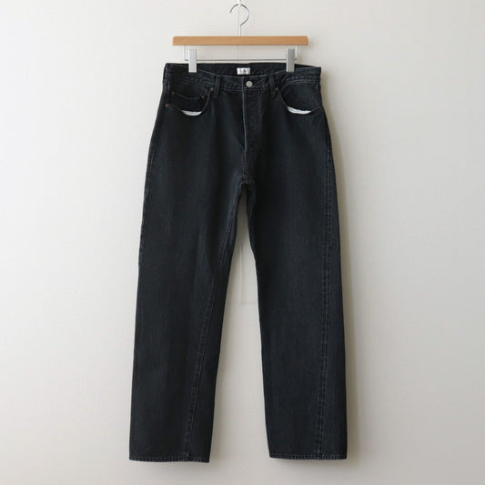 Straight 5 Pocket Pants #Medium Black [PTLM-21STB-MBK]