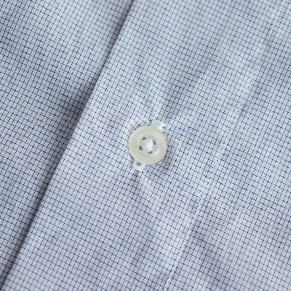 Band Collar Shirt Dress #Small Graph Check [OPL-5]
