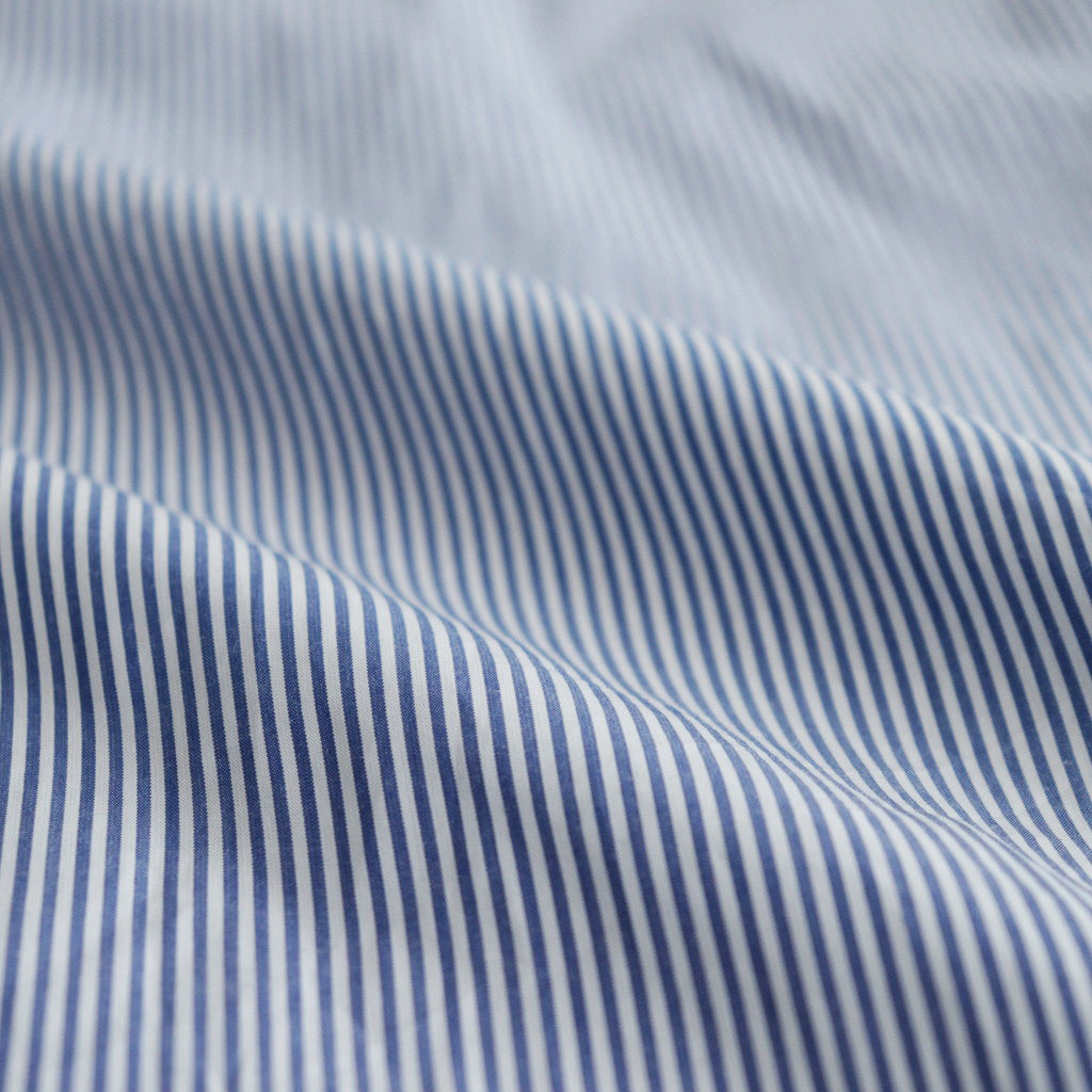 Band Collar Shirt Dress #London Stripe [OPL-5]