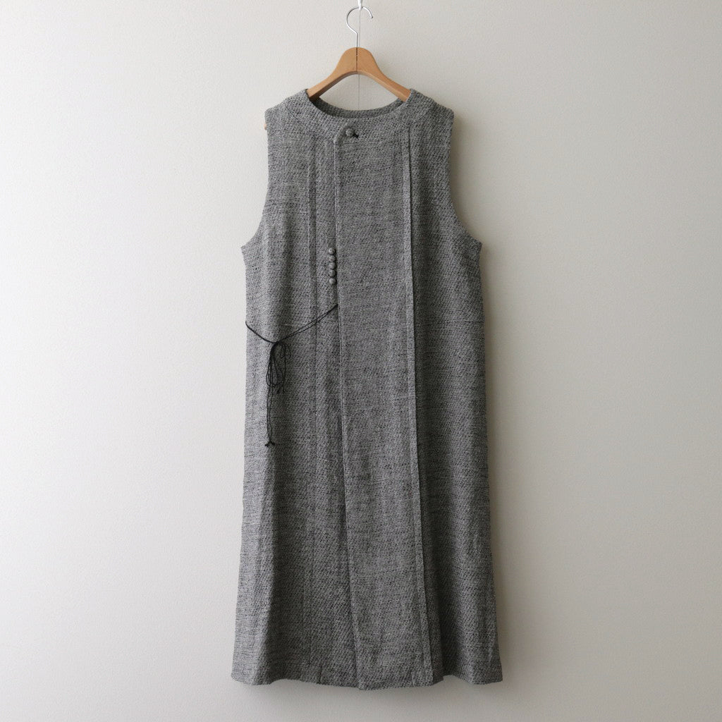 陽射しの影 sleeveless tablier robe #black [TLF-124-sk005-lst]