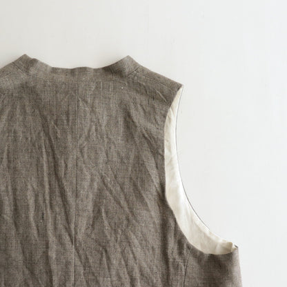 路傍の月 logger vest #stone gray [TLF-124-ve001-lws]