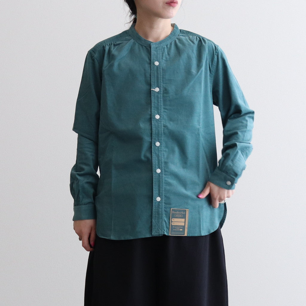 HW collarless shirt #Green [232612]