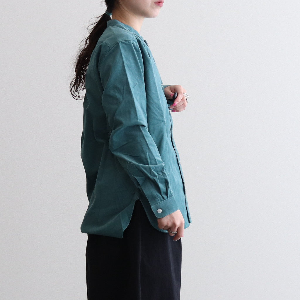 HW collarless shirt #Green [232612]