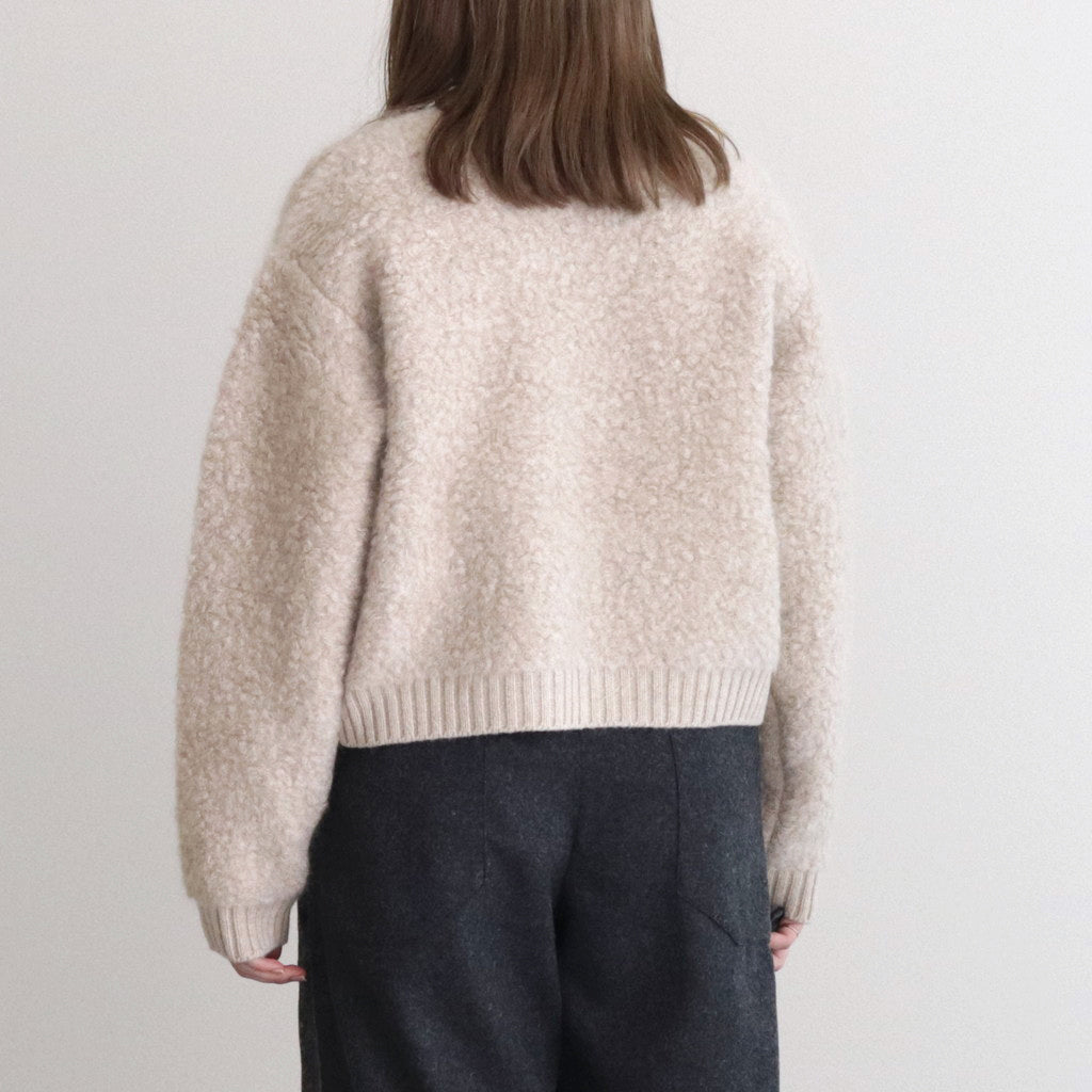 PILE KNIT CARDIGAN #WOOD BEIGE [no.6491]