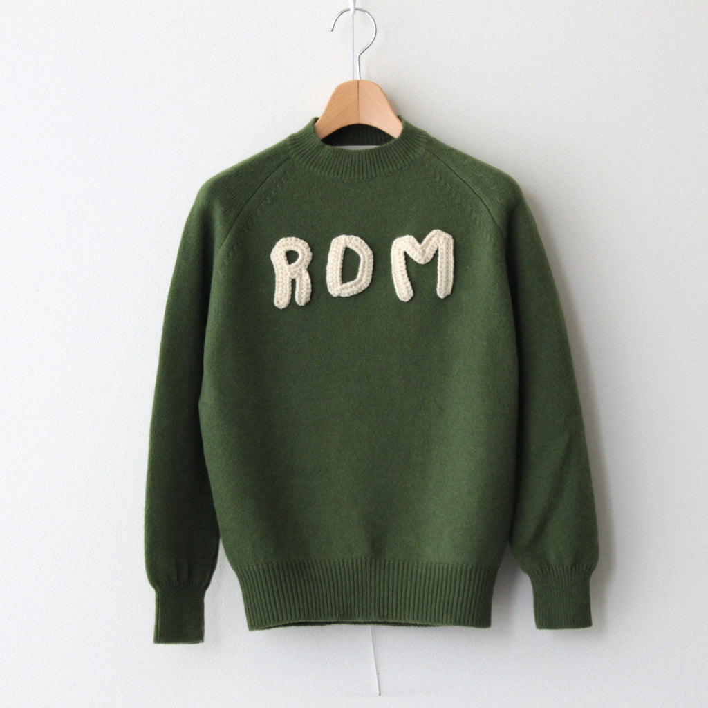 R&D.M.Co- アールアンドディーエムコー LETTERED SWEATER NO.6336 LETTERED SWEATER #green [no.6336] – DOKODO