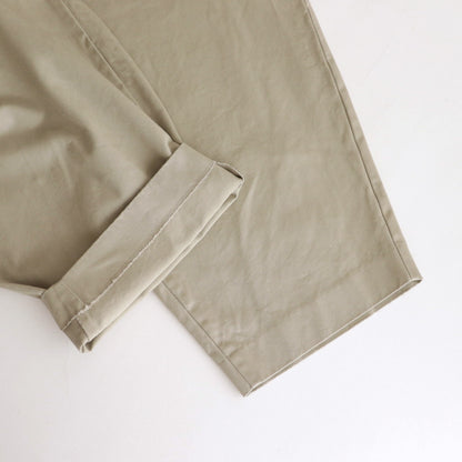 CHINO CLOTH DOUBLE TUCK WIDE TAPERED #KHAKI [SP1916-6]