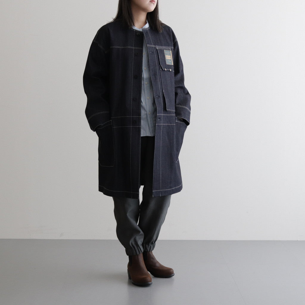 HW no collar coat #Indigo [232109]