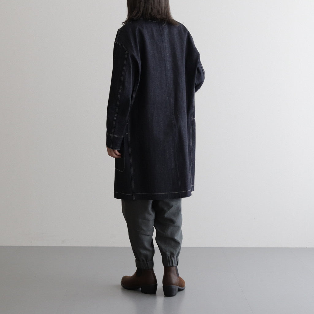 HW no collar coat #Indigo [232109]