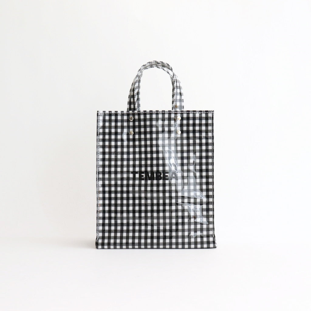 PAPER TOTE SMALL #GINGHAM BLACK [TMB-2286H] - DOKODO 三重県四日市
