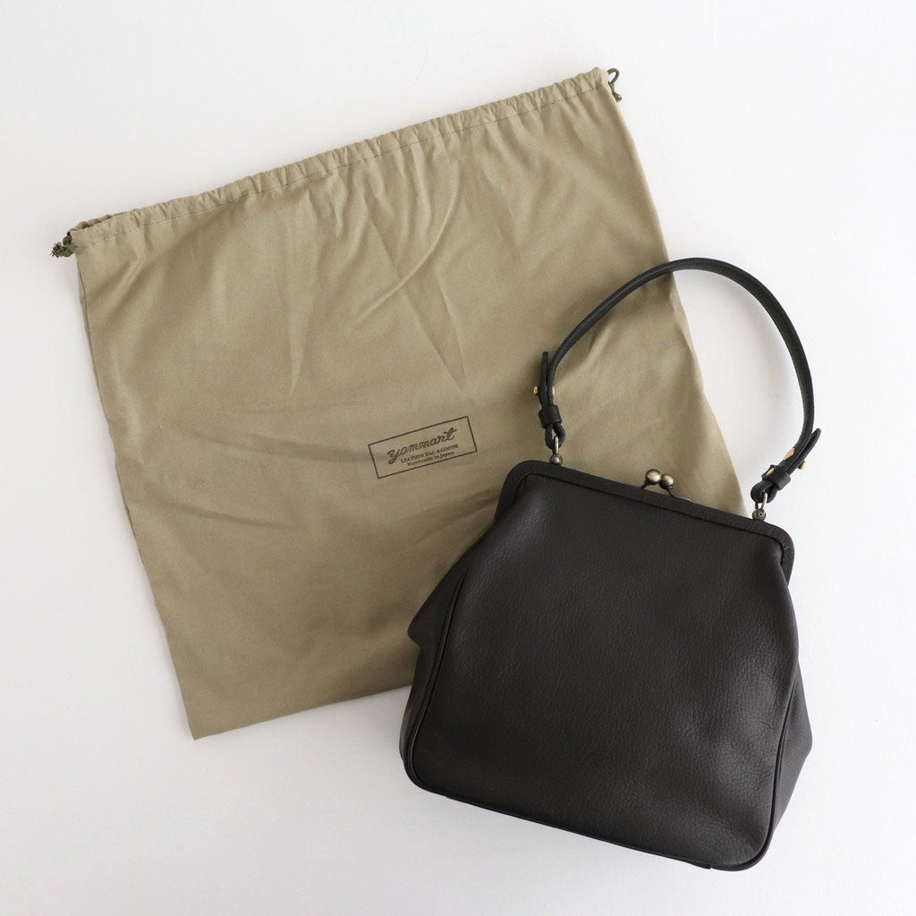 plain gama hand bag-square #black