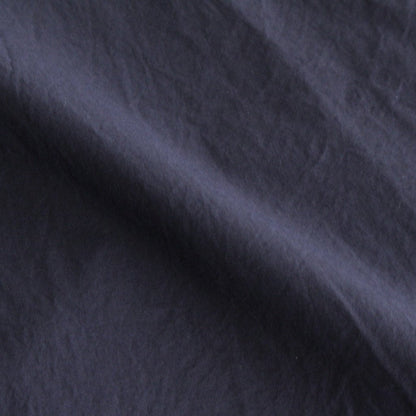 スビンコットン タイプライター バンドカラーシャツ #ネイビー (ONE WASH） [SHLM-102M-PNA]