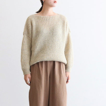 CLARE MOHAIR KNIT #YE/GRY [A232222TK584]