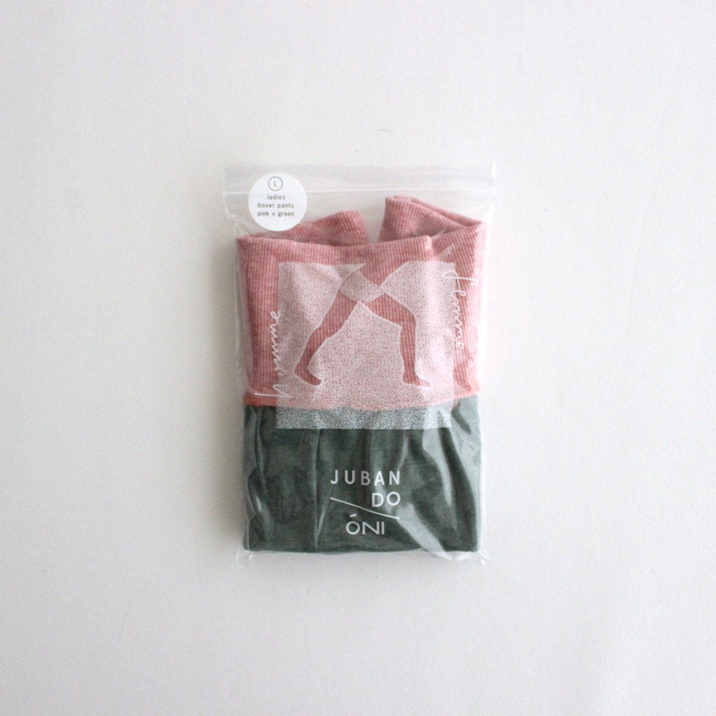 ボックスパンツ #ピンク × グリーン