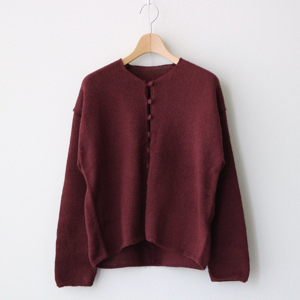 MALER ALPACA KNIT CARDIGAN #WINE [A232222TK583] _ Atelier d`antan 