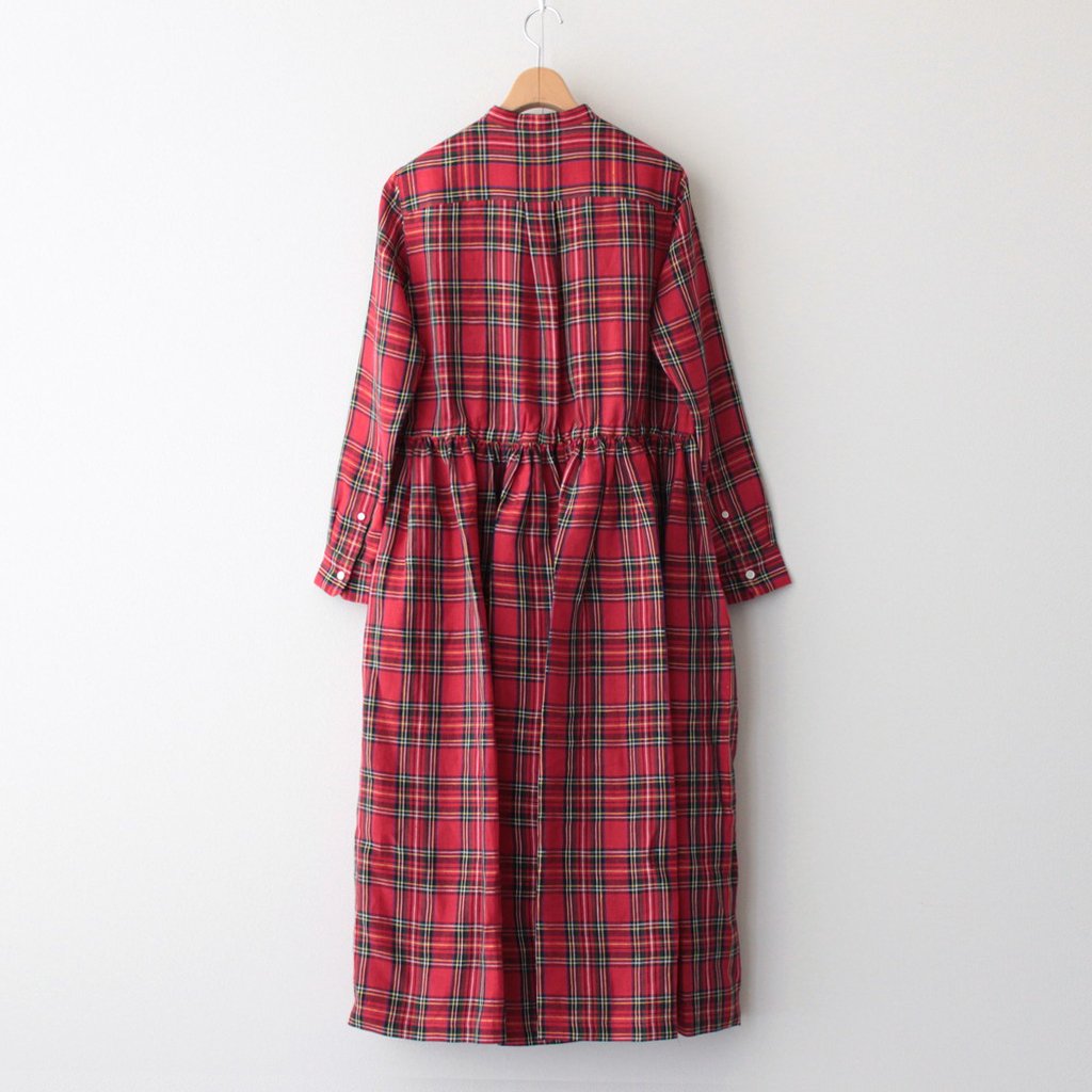 TARTAN CHECK FRONT OPEN SHIRT DRESS #ROYAL STEWART [NO.6029]