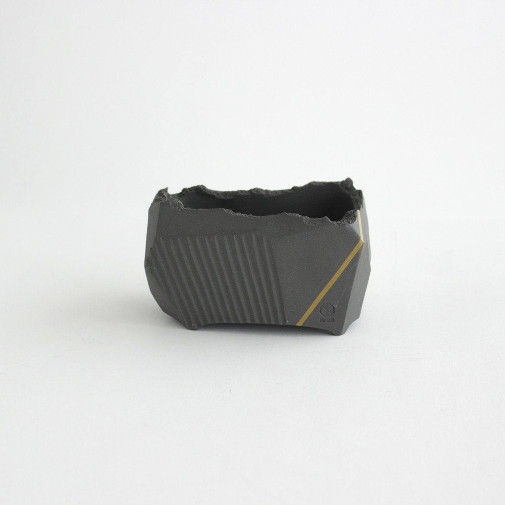 澪標 盆栽鉢 GOLD LINE S #RICH BLACK [NOH-MIOB-S-LI-RB-02] _