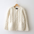 夜を紡ぐ Knitted cardigan #ecru [TLF-126-hkn003]