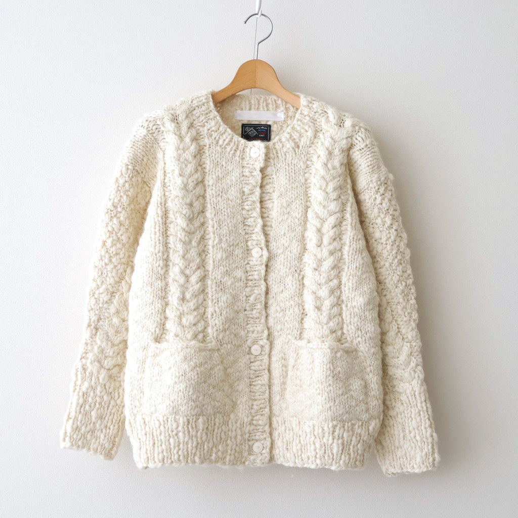 夜を紡ぐ Knitted cardigan #ecru [TLF-126-hkn003]