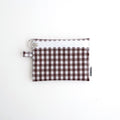 FLAT POUCH SMALL #GINGHAM BROWN [TMB-2310N]
