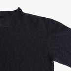 cotton & silk slub yarn bottle-neck P/O #black [WXSP-UW125]