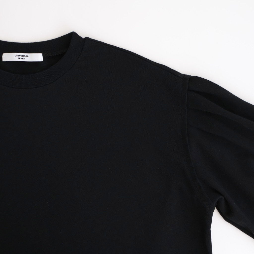 アメリカンコットン天竺 ボリュームスリーブPO #001 クロ [US260CT013]