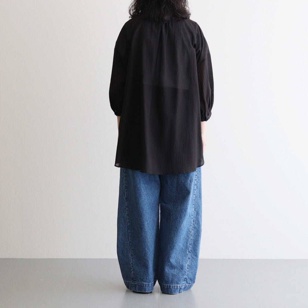 半透明の沈黙 Flare blouse #Black [TLF-225-sh009-cdv]