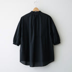 沈黙の音色 Flared blouse #Black [26F-SH001-CL]