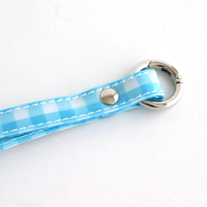 TASUKI STRAP LONG #GINGHAM SAX [TMB-2353A]