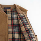 【 LONDON TRADITION × UNFIL 】wool blend double face zip-up vest #camel [WVFL-UW133]
