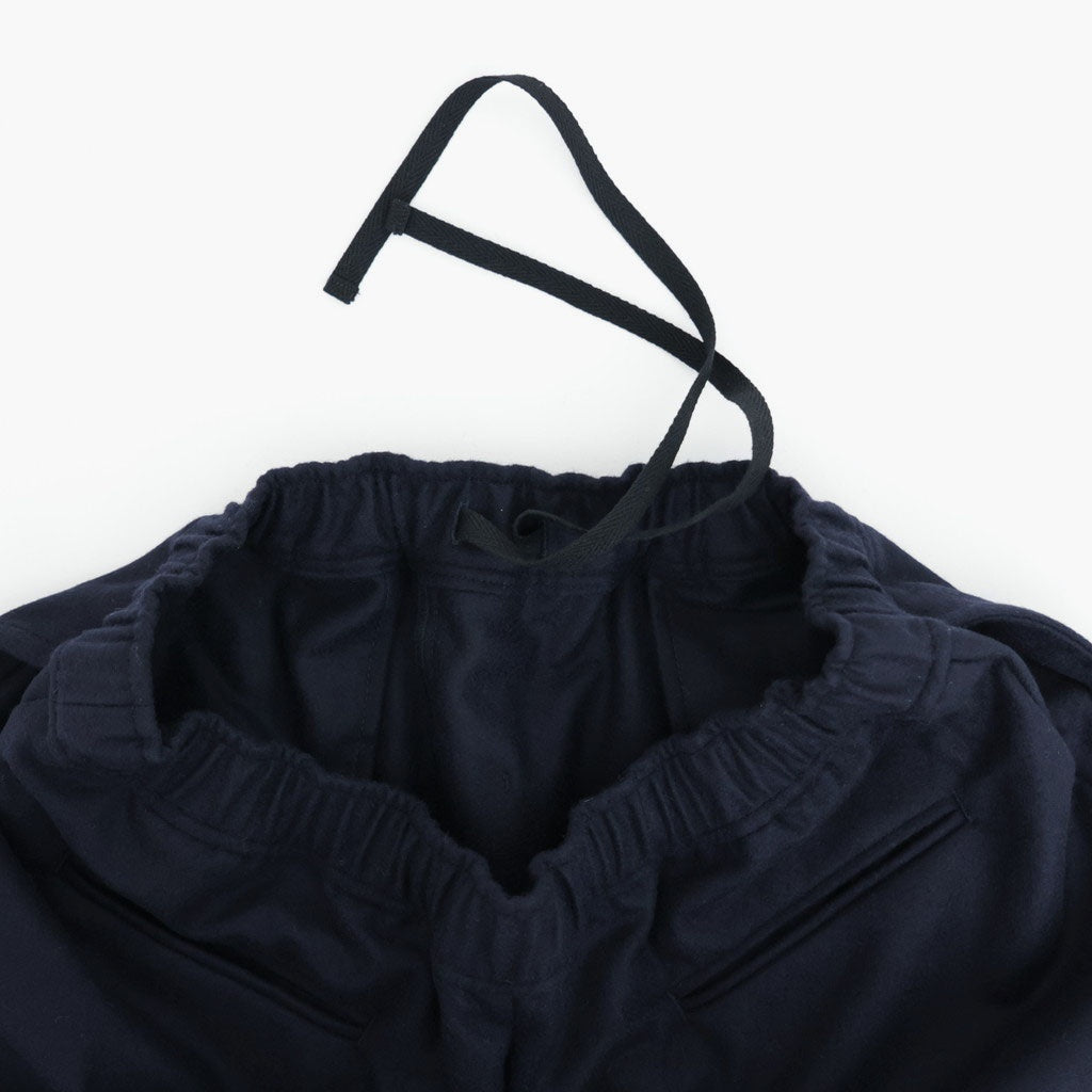 WOOL FLANNEL EASY WIDE PANTS #3900 NAVY [GNMDS2052WF]