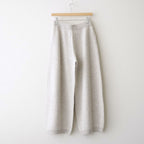 woolen cotton & silk nep wool tweed-knit pants #grayge tweed [WXFL-UW126]