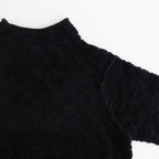 random wool & woolen cotton high-neck P/O #black [WVFL-UW121]