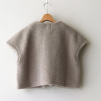 Boa French Sleeve Short Vest #Greige [US243CT019]