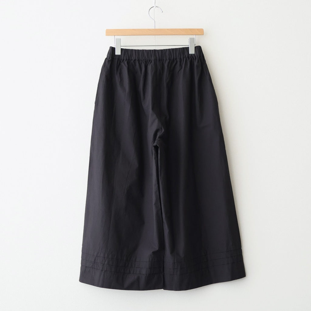 40s POPLIN PLAIN HEM PLEATS EASY PANTS #9900 BLACK [NSL25546]