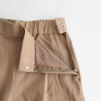 Honeycomb stretch high waist tuck pants #021 Mocha [PA231PT006]