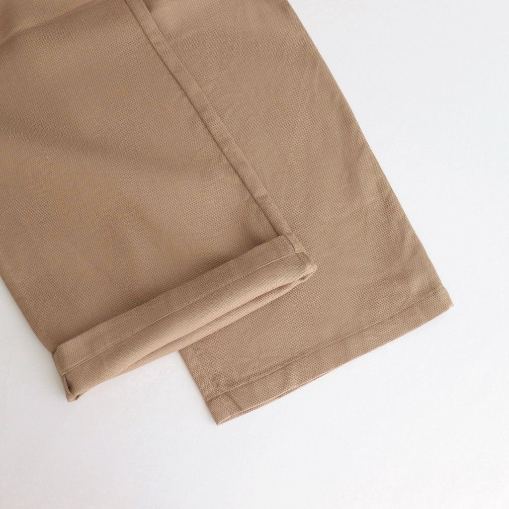 Honeycomb stretch high waist tuck pants #021 Mocha [PA231PT006]