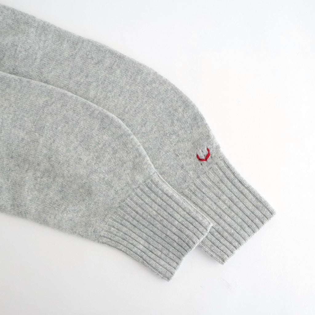 fine lambs wool crew-neck P/O #light gray [WVFL-UW117]