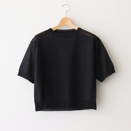 Jenner Linen Knit Crew #Black [A232251TK765]