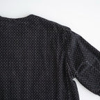 MINI CORDUROY CROSSHATCH PRINT NO COLLAR DOUBLE JACKET #3991 NVY (NAVY/IVORY) [NSL26581]