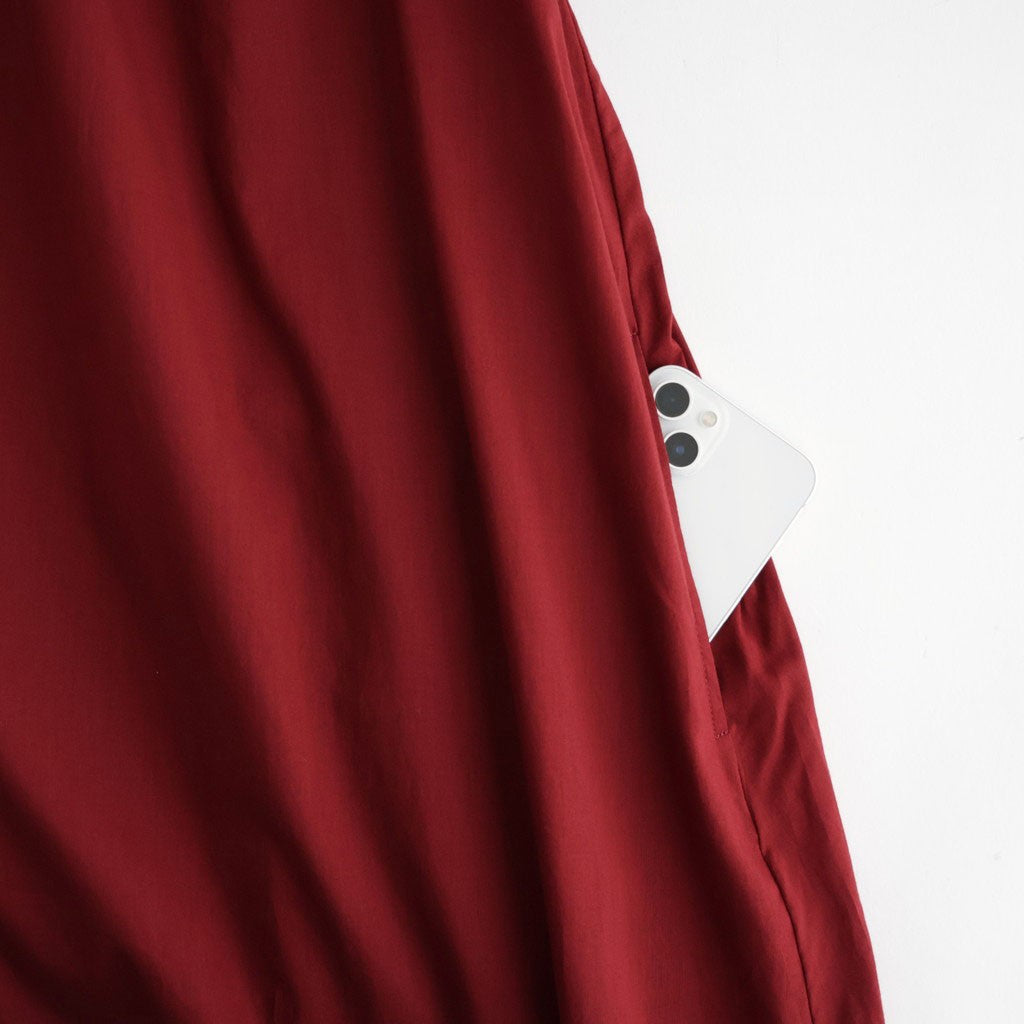沈黙の音色 Yoke dress #Bordeaux [26F-OP001-CL]