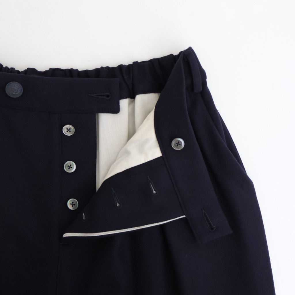 夜色：Tucked pants #dark navy [13251-18113]