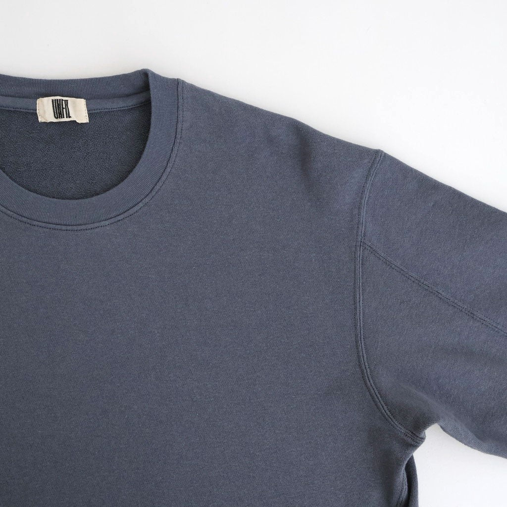 cotton open-end yarn terry sweat shirt #steel blue [WXSP-UW119]