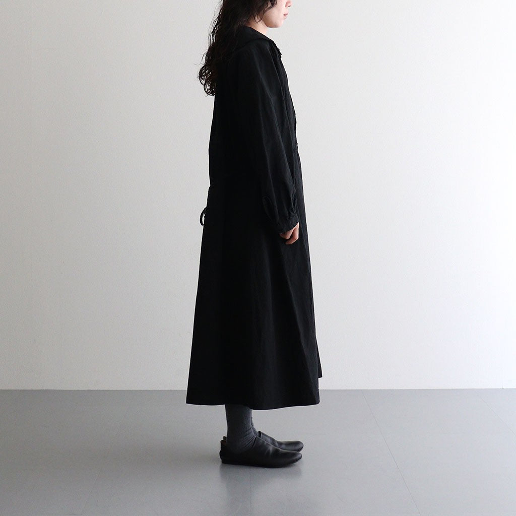 乾いた庭：レースカラーワンピース #black [13261-05111]