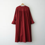 沈黙の音色 Yoke dress #Bordeaux [26F-OP001-CL]